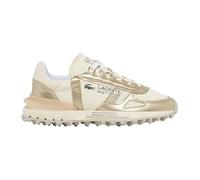 Lacoste Elite Active Zapatillas Running Años 70, Blanco y Dorado, Nailon y Ante, Suela de Caucho, Estilo Deportivo Retro (Sistema Tallas Calzado EU, Adulto, Mujer, Números, Mediano, 38)