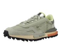 Lacoste Elite Active Zapatillas Running Retro, Verde Light Khaki, Nailon y Ante, Suela Caucho, Deportivo Casual Urbano (Sistema Tallas Calzado EU, Adulto, Mujer, Números, Mediano, 40)