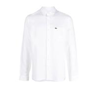 Lacoste - Falda Blanca con Logo Bordado de Lino - Shirts - Hombre - Blanco - L -