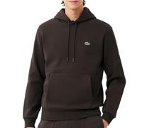 LACOSTE Sudadera de algodón con capucha. Color Marrón Oscuro