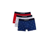 Lacoste Hombre Boxer Court Sous-Vetement Bóxer Not Applicable, Multicolor (Methylene/Argent Chine/Rojo W3t), Large