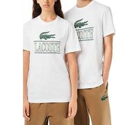 Lacoste Hombre Camiseta Cuello Jersey algodón Pesado - Blanco - M