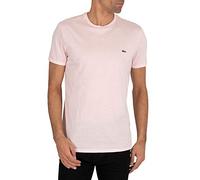 Lacoste Hombre Camiseta Logo Crew, Rosado, X-Small
