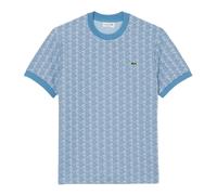 Lacoste - Jacquard Monogram Tee - Tops - Hombre - Azul - M -