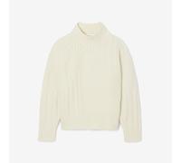 LACOSTE Jersey con cuello alto de punto grueso. Color Crudo