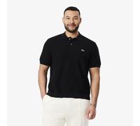 LACOSTE Jersey de cuello polo, punto fino, algodón, punto de musgo. Color Negro