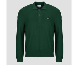 Lacoste Jersey Pull col polo coton point mousse in Verde EU L