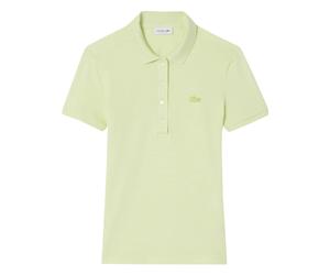 Lacoste - L.12.D Polo Slim Fit de Mini Piqué Elástico - Tops - Mujer - Verde - S -