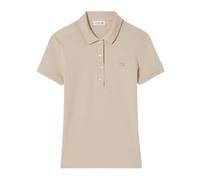 Lacoste - L.12.D Slim Fit Stretch Mini Piqué Polo - Tops - Mujer - Beige - 4XS -