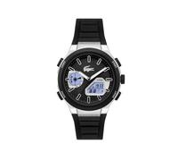 Lacoste LC33 2011516 - Reloj cronógrafo analógico-Digital para Hombre con Correa de Silicona Negra