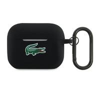 Lacoste LCAP2SLOK - Funda para AirPods Pro 2 (silicona), diseño de cocodrilo, color negro
