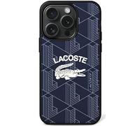 Lacoste LCHMP15XPIGV - Funda rígida para iPhone 15 Pro Max de 6.7 pulgadas, diseño de monograma vintage