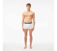 Lacoste Pack 3 calzoncillos bóxer lisos algodón elástico para hombre Negro/Gris/Blanco