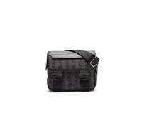 Lacoste - Maletín The Blend Monogram para hombre, color negro y gris, Negro, Talla única