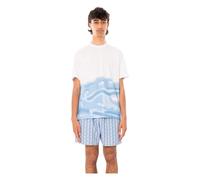 Lacoste - Maxi Croc Print Relaxed Tee - Tops - Hombre - Blanco - L -