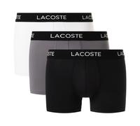 Lacoste Microfiber Trunks 3-Pack Black/Lead Grey-White Shorts para hombre XL