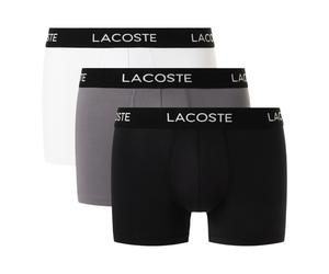 Lacoste Microfiber Trunks 3-Pack Black/Lead Grey-White Shorts para hombre XXL