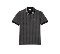Lacoste Monogram Jacquard Polo para Hombre Noir/Graphite L