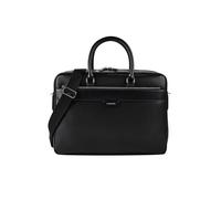Lacoste Ossian Maletín Piel natural 41 cm Compartimento para el portátil negro