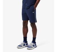 LACOSTE Pantalón corto de tejido polar a rayas Lacoste. Color azul marino
