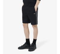 LACOSTE Pantalón corto regular fit de forro polar con diseño color-block. Color Negro