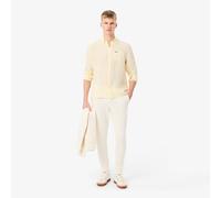 LACOSTE Pantalón de jogging slim de algodón. Color Crema