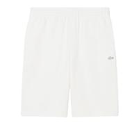 Lacoste- Pantalones Cortos de Felpa de Corte Relajado- Shorts- Hombre- Blanco- S- Pantalones Cortos de Felpa de Corte Relajado