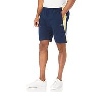 Lacoste Pantalones cortos de forro polar con tira lateral para, Nv/Amarillo, X-Large