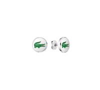 Lacoste Pendientes de Botón para Hombre Colección ARTHOR en Acero Inoxidable con un Cocodrilo Lacoste en Esmalte Verde - 2040497