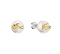Lacoste Pendientes De Perlas Para Hombre y Mujer Colección MATCHPOINT con un Cocodrilo en Oro Amarillo - 2040432