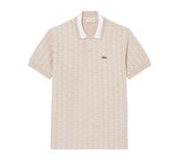 Lacoste - Polo de jacquard con monograma de corte clásico - Tops - Hombre - Beige - XL -