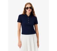 Lacoste - Polo en Piqué de Algodón Elástico - Tops - Mujer - Azul - M -