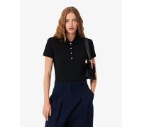 Lacoste - Polo en Piqué de Algodón Elástico - Tops - Mujer - Negro - XS -