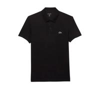 Lacoste- Polo Negro de Algodón con Logo- Tops- Hombre- Negro- S- Polo Negro de Algodón con Logo
