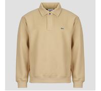 Lacoste Polo Sweatshirt col polo en piqué double face in Beige EU L