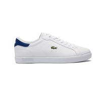 Lacoste Powercourt - Zapatillas de piel, color blanco y azul, blanco/azul, 42 EU