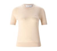 Lacoste- Prenda de punto de cuello redondo- Knitwear- Mujer- Beige- L- Prenda de punto de cuello redondo