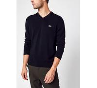 Lacoste Pull Col V En Coton Biologique Uni Croco S Negro