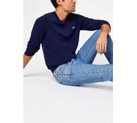 Lacoste Pull Col V En Coton Biologique Uni Croco XL Azul