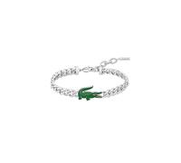 Lacoste Pulsera de cadena para Hombre, Colección ARTHOR de Acero inoxidable, Plata (Silver)