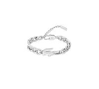 Lacoste Pulsera de Cadena Para Hombre y Mujer Colección CROCODILE en Acero Inoxidable con un Charm en forma de Cocodrilo - Disponible en versión Oro o Plata