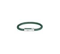 Lacoste Pulsera de Cuero Trenzado para Hombre Colección ROCKEL - Disponible en versión Verde o Negra