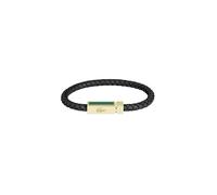 Lacoste Pulsera de Cuero Trenzado para Hombre Colección ROCKEL - Disponible en versión Verde o Negra