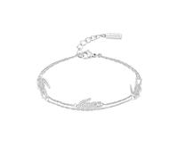 Lacoste Pulsera de Doble Cadena para Mujer Colección CROCODILE en Acero Inoxidable con Charms en forma de Cocodrilo - 2040471