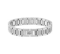 Lacoste Pulsera de Eslabones para Hombre Colección METROPOLE en Acero Inoxidable Adornado con un Patrón Petit Piqué - 2040117
