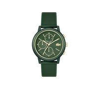 Lacoste Reloj Analógico de Cuarzo Multifunción para Hombre Colección LACOSTE.12.12 Move con Correa de Silicona Verde - 2011471