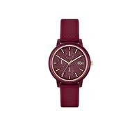 Lacoste Reloj Analógico de Cuarzo Multifunción para Mujer Colección LACOSTE.12.12 Multi con Correa de Silicona Burdeos - 2001328
