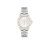 Lacoste Reloj Analógico de Cuarzo para Mujer Colección Santorini con Correa en Acero Inoxidable en Plata, Rosa o Negro