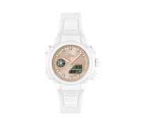 Lacoste Reloj de Cuarzo Multifuncional Analógico-Digital para Mujer Colección LC33 con Correa de Silicona Blanca - 2001430