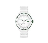 Lacoste Reloj con Movimiento de Cuarzo de Tres Manecillas para Hombre Colección Lacoste.12.12 Scuba con Correa de Silicona Blanca - 2011415